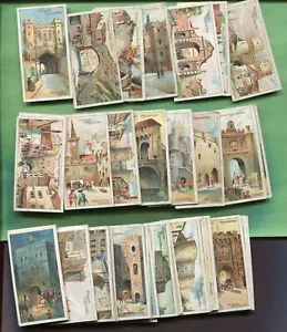 1909 JOHN PLAYER & SONS CIGARETTES CELEBRATED GATEWAYS 50 CARD COLLECTOR SET - Picture 1 of 4