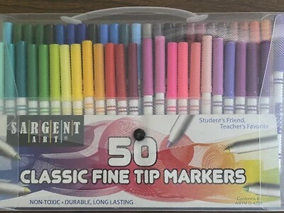 50-Count Fine-Tip Sargent Art Washable Markers