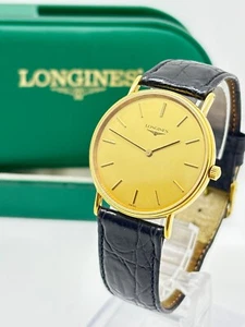 [Casi Como Nuevo con Caja] Reloj Longines L4.637.2 Grand Clásico Esfera Dorada Cuarzo Para Hombre - Imagen 1 de 19