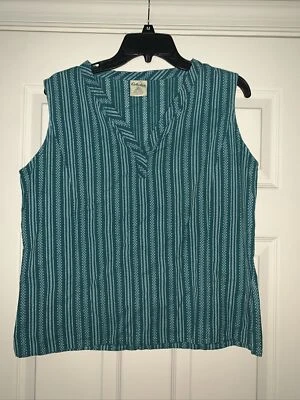 CABELA'S Aztec Stripe Green Tank Top Blouse Womens Size L ❤️tb5m18 — 第 1/4 张图片