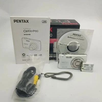 Pentax Optio P80 weiß 12 MP kompakte Digitalkamera getestet japanischer Verkä... - Bild 1 von 4