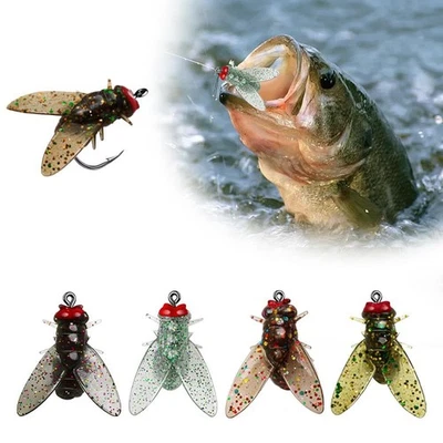 &*20pcs Bionic Fly Fishing Bait, 2025 NEW Color Small Fishing Bait Fly Hook L3I2 - Bild 1 von 4