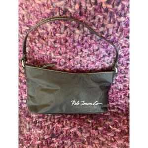 RALPH LAUREN Polo Jeans Co Mini Baguette Purse Y2k Style Black Nylon Bag - Picture 1 of 4