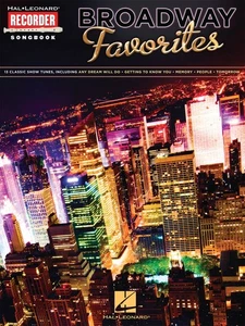 Broadway Favorites for Recorder Solo Sheet Music 13 Songs Hal Leonard Book - Picture 1 of 1