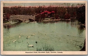 Postcard Toronto Ontario 1925 Waterfowl Pond Riverdale Farm Park York County - Picture 1 of 2