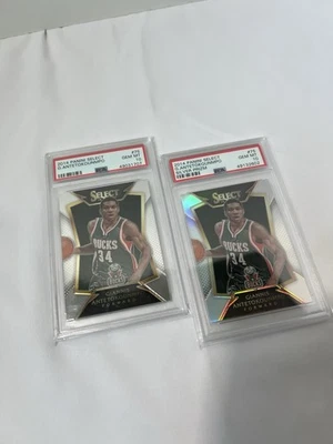 GIANNIS ANTETOKOUNMPO (2) PSA 10 2014-15 PANINI SELECT #75 2ND YR SILVER PRIZM - Image 1 of 4