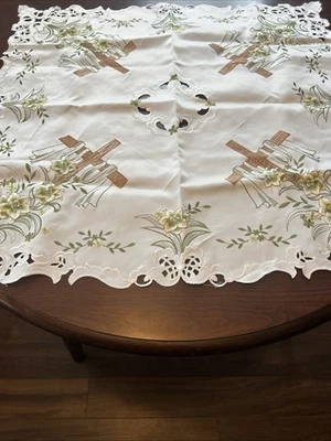 Small Embroidered Easter Table Cover - Image 1 of 3