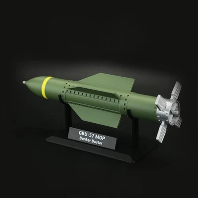 1:20 GBU-57 MOP Bunker Buster Missile Model 31cm 3D Printed Military Collection - Image 1 of 4