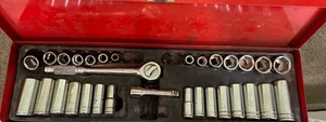 32 Piece Blackhawk Tools & 3/8” 6 Point SAE & Metric Deep Well & Regular In Box - Picture 1 of 6