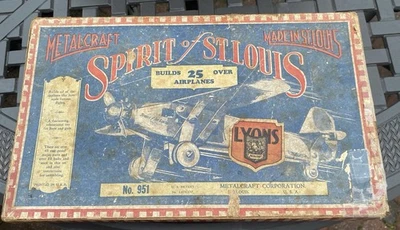 Modelo de avión Spirit of St. Louis Metalcraft años 30 juguete antiguo Foto 1 de 4