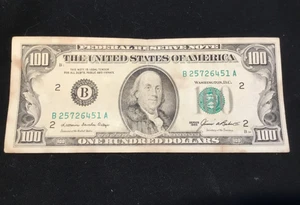 1985 Small Face One Hundred Dollar Baker & Ortega signatures B Mint Good Cond - Picture 1 of 7