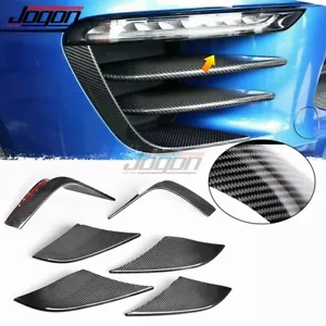 Carbon Side Bumper Fog Light Cover Trim Strips For Porsche Macan 2014 2015-2018 - Bild 1 von 7