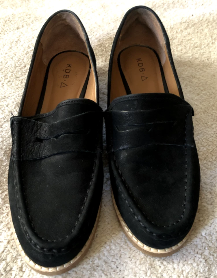 Mocasines Kelsi Dagger Cuero Gamuza Lente Negro 8 A517561 Penny Mocasín Sin Cordones Foto 1 de 4