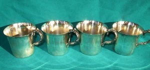 Juego de 4 tazas perforadoras plateadas Wallace - Imagen 1 de 4