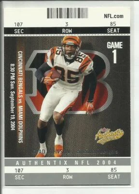 2004 Fleer Authentix #9 Chad Johnson Cincinnati Bengals - Image 1 of 2