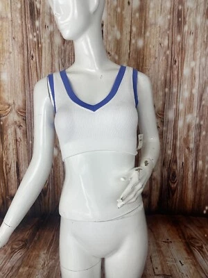 OFFLINE By Aerie Plunge Ribbed White  Size XL Bra - Image 1 of 4