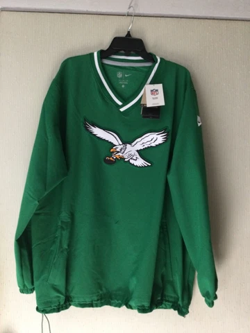 PHILADELPHIA EAGLES WINDBREAKER KELLY GREEN PULLOVER OFFICIALLY LICENSED Cover