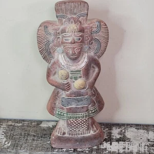 Vintage Replica Signed Rep. Aut INAH Mexico Terracota Mayan God Statue - Picture 1 of 8