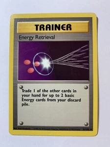ENERGY RETRIEVAL - Base Set - 81/102 - Uncommon - Trainer - Unlimited - NM - Picture 1 of 2