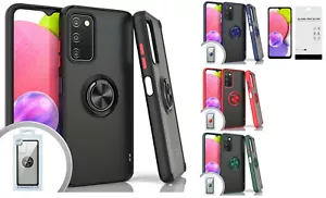 For Samsung Galaxy A03S SM-S134DL Magnetic O-Ring Case Cover + Tempered Glass - Picture 1 of 6