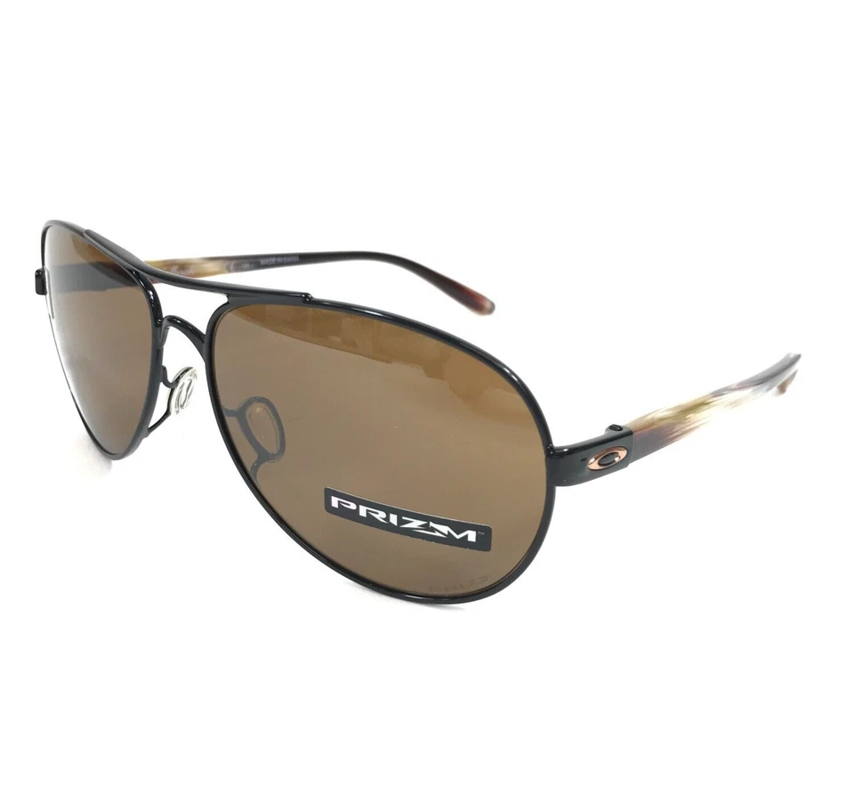 Gafas de sol Oakley Feedback OO4079-36 monturas negras pulidas lentes de tungsteno Prizm Foto 1 de 4