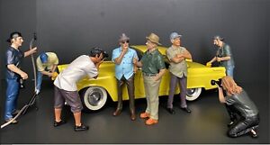 American Diorama 1:18 Scale Figure bundle- Weekend Car Show - Set of 8 figures