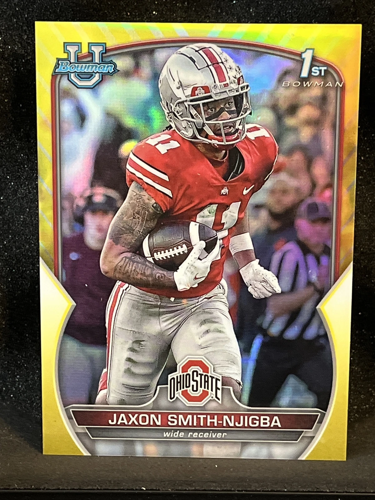 2022 Bowman U Chrome Jaxon Smith-Njigba Yellow Refractor /75 Seahawks RC #78