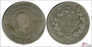 España Fernando VII 4 Reales (10 reales) 1821 SR Madrid / 12,65 gr. plata BC - Foto 1 di 1