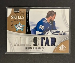 2019-20 UD SP Game Used All-Star Patch 7/15 Nikita Kucherov Tampa Bay Lightning - Picture 1 of 2
