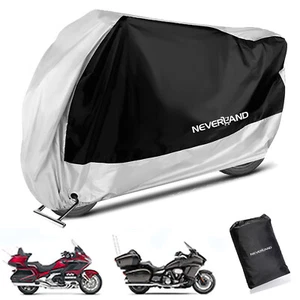XXXL Black&Silver Motorcycle Cover For Honda Goldwing GL1800 1500 1200 1000 1100 - Picture 1 of 12