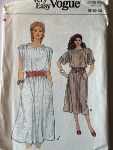 New Uncut FF Misses 1980s Size 8-12 Dresses Sewing Pattern, Vogue 8971 - Picture 1 of 2