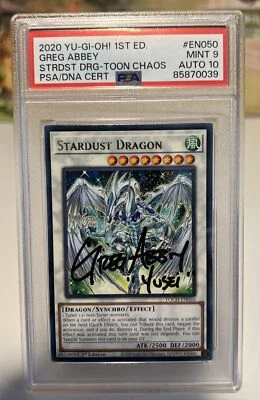 Stardust Dragon PSA 9 Mint 2020 1st Edition Autograph 10 Greg Abbey Toon Chaos - Image 1 of 2