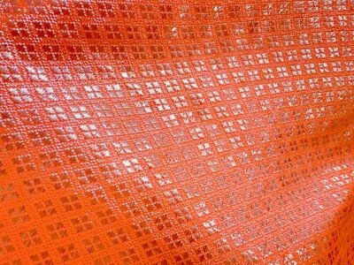 ORANGE&SILVER DIAMOND METALLIC BLING BROCADE FABRIC CRAFT DRAPE TABLECLOTH SKIRT - Image 1 of 4