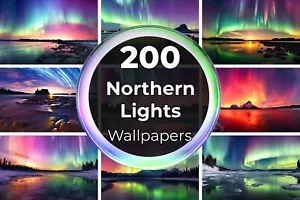 Set of 200 "Northern Lights" Digital Images - Picture 1 of 6