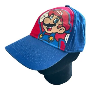 Super Mario Mütze Kappe Videospiele Jugend blau rot verstellbar Hook N Loop Nintendo - Bild 1 von 9