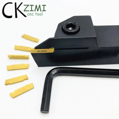 10Pcs 1.5mm Carbide Insert & MGEHR2020-1.5 Parting Off Turning Holder Tool - Image 1 of 4