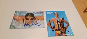 2 Autogrammkarten, Schwimmen, Michael Groß, Olympiasieger - Bild 1 von 4