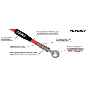 63MS137512 TUBO FRENO IN TRECCIA  - GUAINA TRASPARENTE 1375 mm - Foto 1 di 2