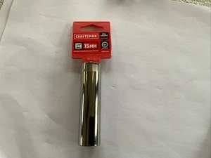 Craftsman CMMT 44442,  15mm 1/2 Drive 12pt Deep Metric Socket, NWT - Picture 1 of 6