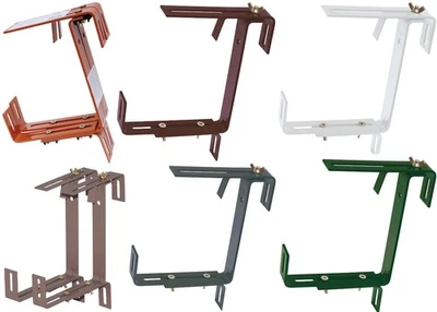 Geli Blumenkastenhalter TYP A Befestigung Balkon Fenster Geländer alle Farben - Bild 1 von 3