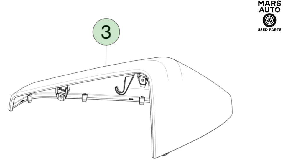 TAPA CALAVERA ESPEJO RETROVISOR EXTERIOR TESLA CYBERTRUCK - MANO IZQUIERDA 2037462-00-A Foto 1 de 2