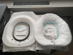 (2-PK) Collapsible Sitz Bath Over The Toilet Seat for Hemorrhoid Postpartum Care - Picture 1 of 3