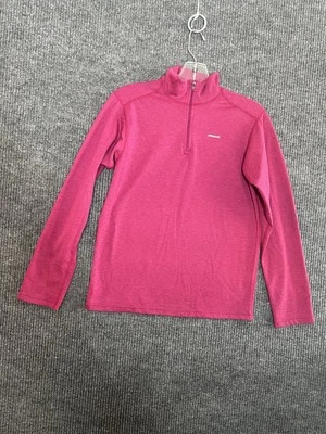 Patagonia Girls Capilene Pullover Sz Large 14 Womens Small Pink 1/4 Zip Outdoor - Image 1 of 4