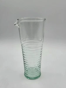 Klarglas Klein Cocktail Mixer Karaffe Ausgießt Tasse Gerippt 16 Unzen - Bild 1 von 10
