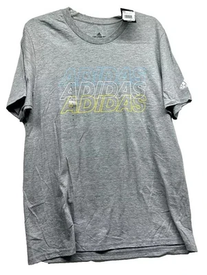 Camiseta Adidas Hombre Amplificador de Viaje Gris Grande Mezcla de Algodón Manga Corta (F8) Foto 1 de 4