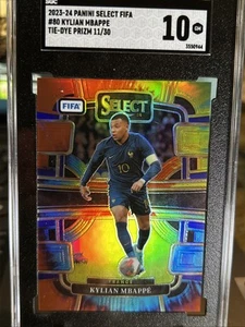 Select FIFA Tie Dye Prizm Kylian Mbappe /30 Graded 10 Gem Mint - Picture 1 of 8