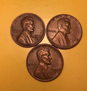 Centavos Lincoln Wheat 3-1957-D VER FOTOS PARA VER ESTADO - Imagen 1 de 2