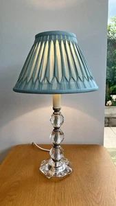 Lovely Laura Ashley Glass Stack Table Lamp 33cms - Picture 1 of 5