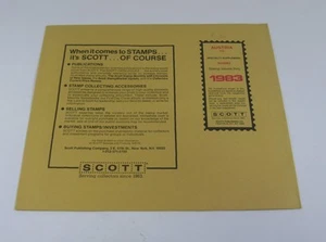 Scott Austria #15 1983 Sealed Specialty Supplement 300S083 Stamp Albumseiten - Bild 1 von 2