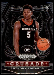 Panini Prizm Draft Crusade Anthony Edwards RC 2020-21 Georgia Bulldogs #81 - Imagen 1 de 2